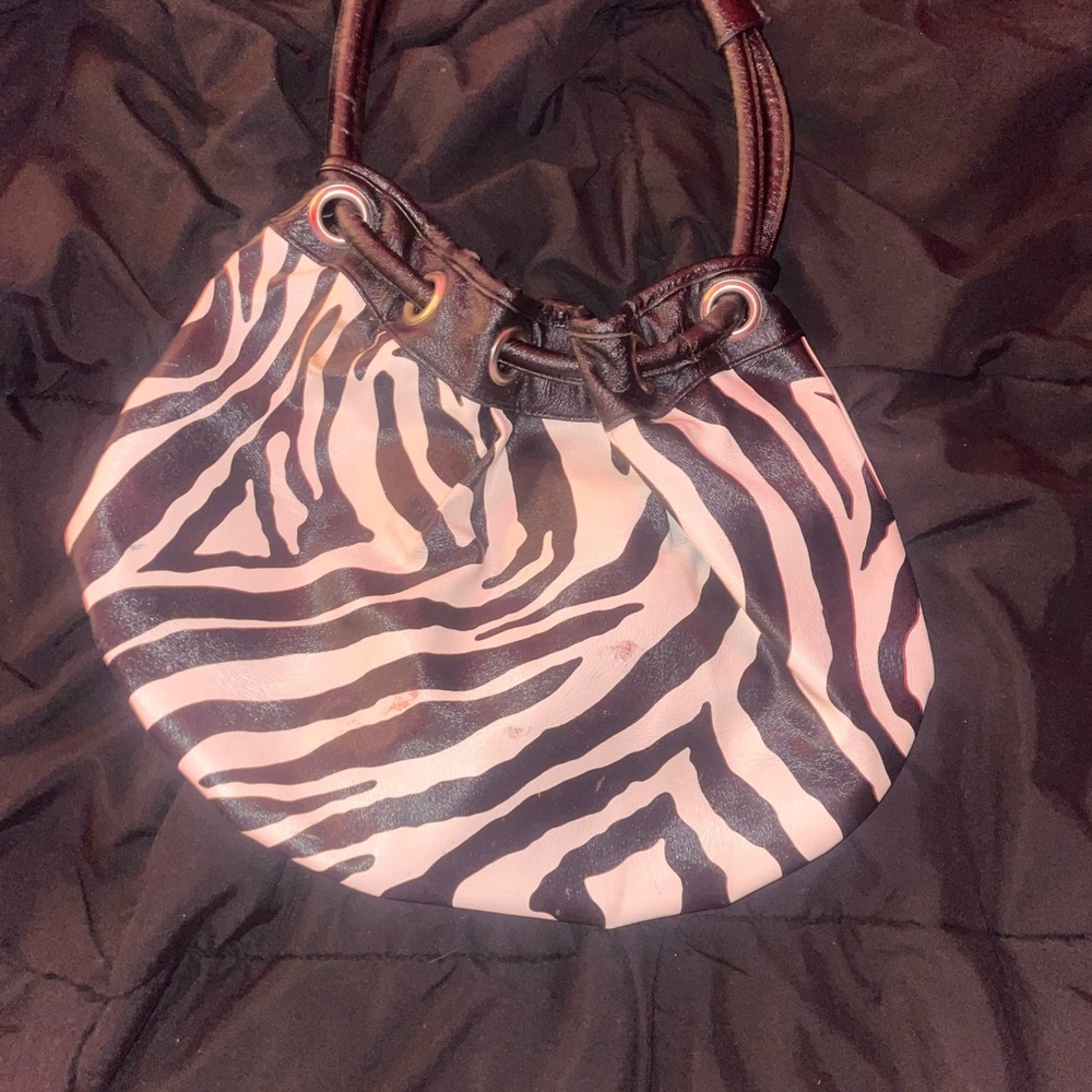 & Other Stories Black and White Zebra Shoulder Bag